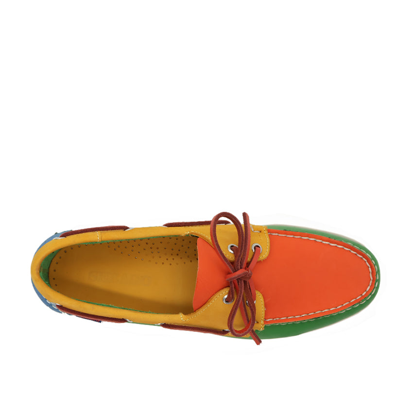 Spinnaker Men's Shoes - Green Orange Salmon Blue