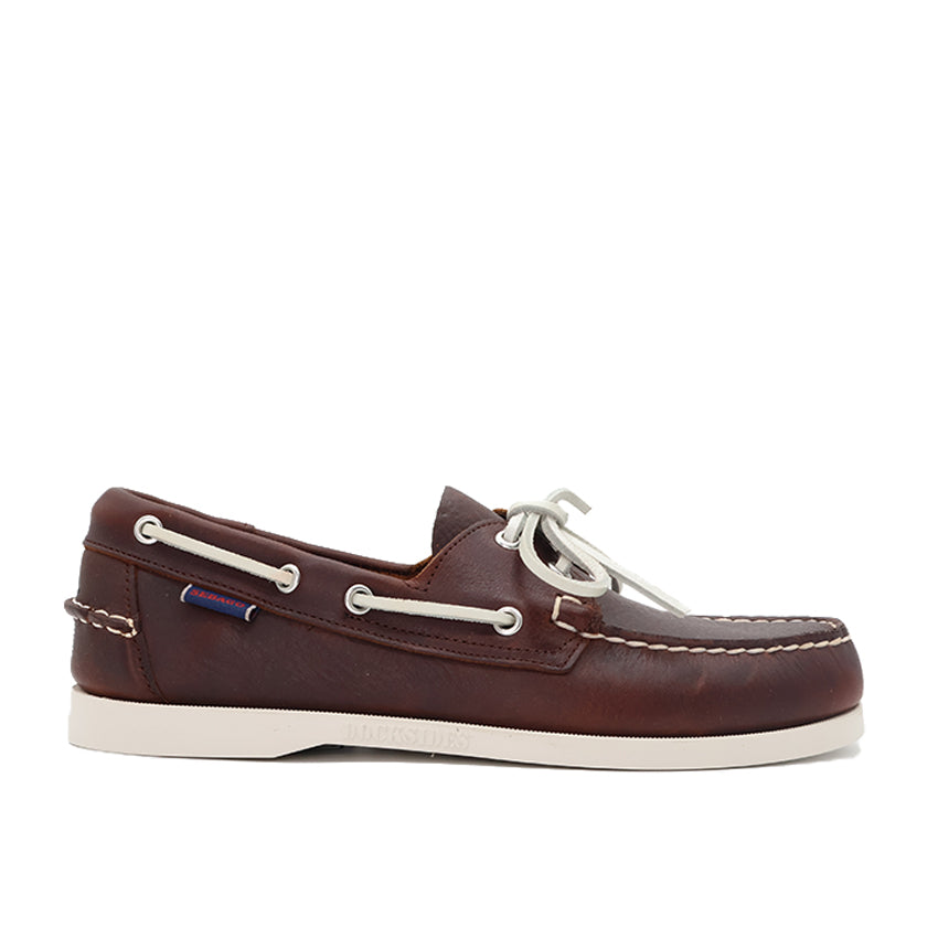 Docksides Men's Shoes - Dark Brown White Lace – Sebago Philippines