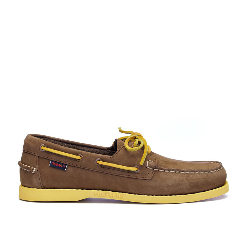 Spinnaker Men's Shoes - Dark Brown Yellow Nubuck