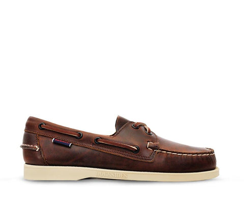 Docksides Men's Shoes  - Brown Oiled Waxy White Sole